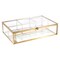Home Details Vintage 4 Compartment Glass Keepsake Box in Gold 27152-GOLD - alternate 1